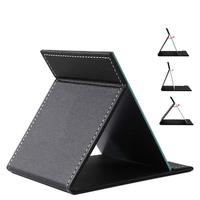 Miroir de maquillage pliable portable ultra-fin rectangulaire en PU avec logo personnalisé CF, pour le camping, la maison et les voyages