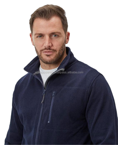 Veste unisexe personnalisée coupe-vent grande taille en polaire polyester couleur unie avec fermeture éclair pour le camping, la randonnée et les sports d'hiver - Product Image 1