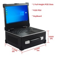 Boîtier de serveur industriel pour ordinateur portable, support FLEX PSU, écran LCD, boîtier PC