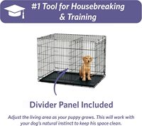 Cage pour chien d'intérieur pliable en gros, panneau de séparation de cage, plateau anti-fuite, loquets sécurisés, cage en fil métallique empilable