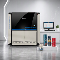 Printer Silinder Inkjet UV Otomatis Kecepatan Tinggi Baru, Pencetakan Otomatis 360 Derajat CMYK untuk Gelas, Botol Plastik, dan Kertas