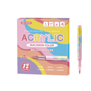 Rotuladores Acrílicos Apilables Opacos <span class=keywords><strong>de</strong></span> 12 Colores para Niños, Estudiantes y Arte Escolar, Material Escolar - Product Image 1