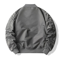 Veste de vol pour homme MA-1 coupe-vent d'extérieur, veste de vol zippée à ressort, blouson bombardier léger personnalisable