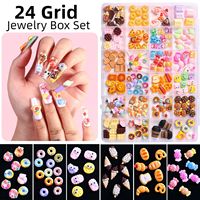 Adorable Kit de Breloques 3D Ours Arc-en-ciel Sucette pour Nail Art, Fleur, Accessoires de Manucure DIY, Strass en Résine et Décorations en Acrylique pour Ongles