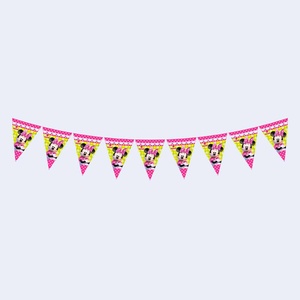 Guirlande de bannière en plastique Minnie 2,3 m pour fête, décorations suspendues, fournitures de fête festives, lot de 2 pièces - Product Image 4