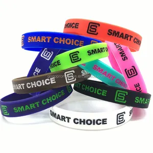 Custom Design Your Own Eco-friendly Rubber Embossed Silicone Wristband Bracelet