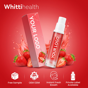 Spray buccal longue durée personnalisé contre <span class=keywords><strong>la</strong></span> mauvaise haleine, saveur naturelle fraise orange raisin, solution rafraîchissante pour l'haleine - Product Image 1