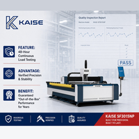 Machine de découpe laser à fibre industrielle KAISE 4kW SF3015NP, découpeuse laser CNC pour métal, zone de travail 3000x1500mm, pour ustensiles de cuisine et quincaillerie