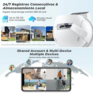 8MP HD 4G Mạng PTZ 1080P đa Lượt xem con người theo dõi không dây CCTV <span class=keywords><strong>IP</strong></span> Camera 360 xem ngoài trời ống kính kép an ninh máy ảnh IP66 - Product Image 5