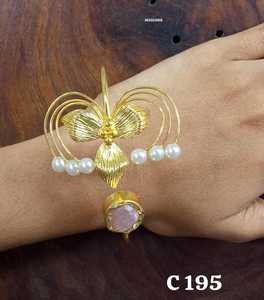 กำไลข้อมือโลหะผสมแบบลูกปัด ประดับด้วยพลอยหลากสีดำธรรมชาติ รุ่นลูกปัดมุกสำหรับคู่รัก ปรับขนาดได้ - Product Image 2