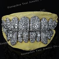 Bijoux Hip Hop, grande pierre VVS, grillz glacés, 8 8 pour hommes, argent sterling 925, 10K 14K 18K, certifié par un tiers