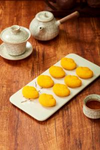 Pasteles de Mochi de Calabaza Dulce Congelados Rápidamente Sanquan (Harina de Arroz Glutinoso) en Bolsa - Menús de Postres para Restaurantes y Cafeterías de Frituras - Product Image 5