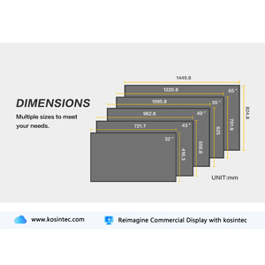 Ad alta luminosità 3000nits digitale pubblicità schermo LCD per negozi di moda 7/24 ore lungo tempo di riproduzione per finestra - Product Image 3