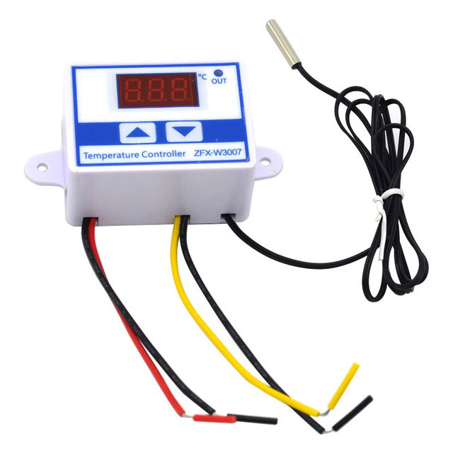ZFX-W3007 High Precision Temperature Temperature Regulator Digital LED Display Controller for 12V 60V Lithium Battery 1m Sensor