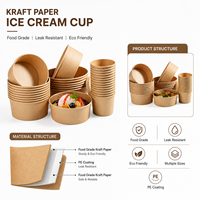 Bol à salade jetable en papier kraft de qualité alimentaire à paroi simple avec feuille d'or et gaufrage, capacité 750 ml et couvercle en PET
