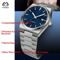 Montre automatique en acier inoxydable pour hommes Montre d'affaires étanche à faible personnalisation de la meilleure classe à la mode