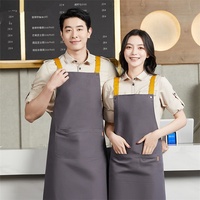 Tablier de cuisine professionnel unisexe en toile de coton avec sangle réglable, personnalisable avec logo OEM, pour serveurs et chefs de restaurant et café