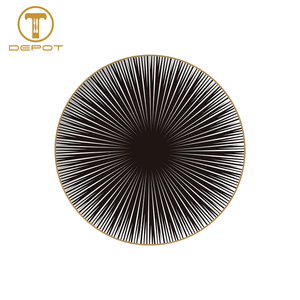 Juego de Vajilla de Porcelana China, Diseño Geométrico Nórdico en Blanco y Negro, Platos de Porcelana para Restaurante, Platos de Cerámica para Servir - Product Image 6