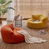 Pouf doux en forme de lune pouf fauteuil paresseux canapé salon meubles pouf housse de chaise