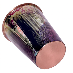 Verre à boire en cuivre Peacock Palace avec motif artistique en forme d'arche, artisanal, vaisselle décorative pour la maison traditionnelle, cadeau idéal - Product Image 1