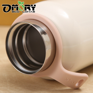 Made In Taiwan OMORY 400ml Retro Insulated Bottle Milk Can Style Stainless Steel Vacuum <b>Flask</b> - Product Image 6