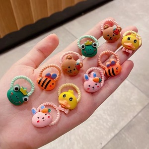 Wholesale 20/50 Pcs/Box Cute Resin Fruit Cartoon Series Baby Elastic Rubber Band Girls Elastic Hair <b>Ties</b> Kids Accessories Set - Product Image 5