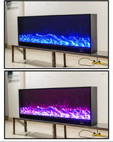 Cheminée électrique décorative à flamme LED intégrée de 1500 mm pour hôtels et salons