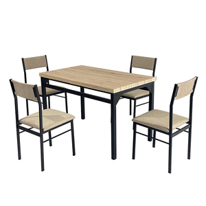 <span class=keywords><strong>YUKAI</strong></span> moderne 1 + 4 DS-219-1 table à manger ensemble pour 4 meubles de salon en planche de bois en métal pour hôtels et appartements - Product Image 2