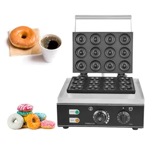 12 Pcs macchine per Snack commerciali Mini Doghnut Maker Electric Bubble Waffle Maker attrezzatura per la cottura di ciambelle macchina per cialde in vendita