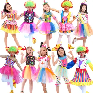女孩马戏团儿童小丑服装舞台表演派对嘉年华小丑装扮礼物