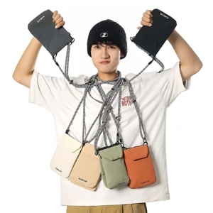 Customized Logo Outdoor <strong>Cell</strong> <strong>Phone</strong> <strong>Bag</strong> Multifunctional Nylon Waterproof Shoulder Pocket Fashion Small Crossbody Key <strong>Bag</strong> - Product Image 1