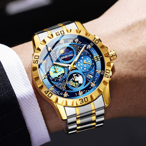 Montre à quartz pour hommes Van Gogh Starry Sky Montre-bracelet d'affaires de mode étanche avec <span class=keywords><strong>petit</strong></span> design à trois mains Bijoux de mode - Product Image 2