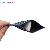 Dompet Kartu Minimalis Tipis Kulit PU, Kantung Kartu Custom RFID, Tempat Kartu Kredit dan Paspor