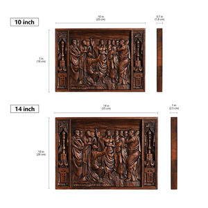 Panel <span class=keywords><strong>de</strong></span> Relieve <span class=keywords><strong>de</strong></span> Madera <span class=keywords><strong>de</strong></span> Jesús y los Apóstoles, Arte Cristiano que Representa a Cristo Enseñando a los Discípulos para la Iglesia y Decoración Religiosa <span class=keywords><strong>de</strong></span> Interiores - Product Image 6