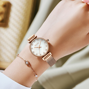 Montre-bracelet pour femme Ensemble de bracelets de mode Montre à quartz pour femme Montres de mariage de luxe Montre étanche <span class=keywords><strong>2022</strong></span> Vente en gros DY005 Cuir - Product Image 6