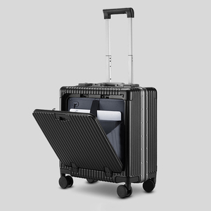 Bán buôn sang trọng khung nhôm hành lý đặt Trọng lượng nhẹ PC thời trang 4-bánh xe <span class=keywords><strong>Spinner</strong></span> vali TSA khóa công suất lớn cup - Product Image 4