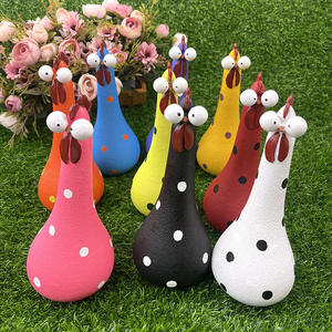 Coq en résine peint à la main Artistique Animal Sculpture Creative Jardin Extérieur Pelouse Cour Bureau Maison <span class=keywords><strong>Fun</strong></span> Décorations - Product Image 1