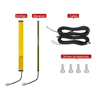 Capteur de lumière infrarouge NPN/PNP de rideau lumineux de sécurité de section ultra-mince de 15mm pour l'alliage d'aluminium d'équipement d'inspection optique d'AOI
