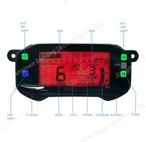 Giá rẻ Đồng hồ đo vòng tua máy xe máy LCD phù hợp với đồng hồ tốc độ Suzuki Gixxer 150 - Product Image 4