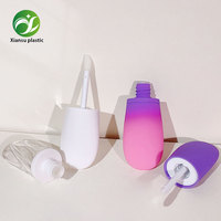 Emballage cosmétique en forme de goutte, conteneur vide pour gloss à lèvres avec bouchon à vis et pinceau applicateur