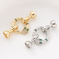 2026 Fermoir de collier en cuivre à motif serpent, connecteur d'extrémité fait main à double griffe pour la fabrication de bijoux