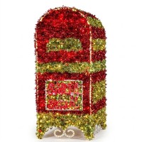 Décoration de Noël populaire pour jardin extérieur, boîte aux lettres en métal imperméable avec motif lumineux LED, fabriquée à la main, IP65