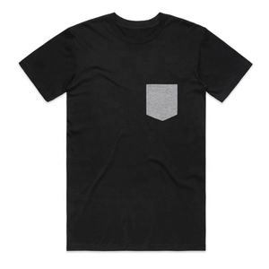 T-shirt à poche poitrine vierge de qualité supérieure, personnalisable, faible MOQ, pour hommes, 100% coton - Product Image 4