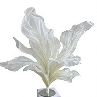 Arrangements de fleurs géantes en soie organza faits à la main de haute qualité pour centre de table, décoration de fête, mariage, scène, hôtel