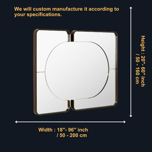 <span class=keywords><strong>Grand</strong></span> <span class=keywords><strong>miroir</strong></span> décoratif de salle de bain avec cadre en alliage d'aluminium pour salle de sport - Product Image 2