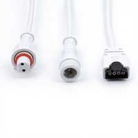 Câble étanche en cuivre pur PVC M12-2 Core RGB4P anti-déchirure mâle/femelle, faisceau de câbles 0,3 mm², joint de prise, éclairage extérieur