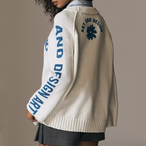 Maglione Pullover Invernale da <span class=keywords><strong>Donna</strong></span> <span class=keywords><strong>di</strong></span> Lusso Firmato con Logo Personalizzato a Maniche Lunghe Lavorato a Maglia Casual - Product Image 2