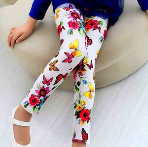 Leggings classiques imprimés de fleurs pour filles, esthétique E-Girl, pour bébés, enfants, adolescents, 2-14 ans - Product Image 2