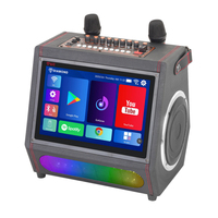 Speaker Karaoke Diamond Patent Dual Woofer 5.25'' 2-Way Bertenaga 40W Sistem Android 13.0 Isi Ulang Daya 2G+32G WiFi untuk Pesta