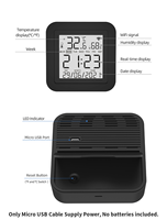 Capteur de température et d'humidité intelligent WiFi Glomarket Tuya App avec écran LCD, thermomètre numérique, hygromètre moderne en ABS